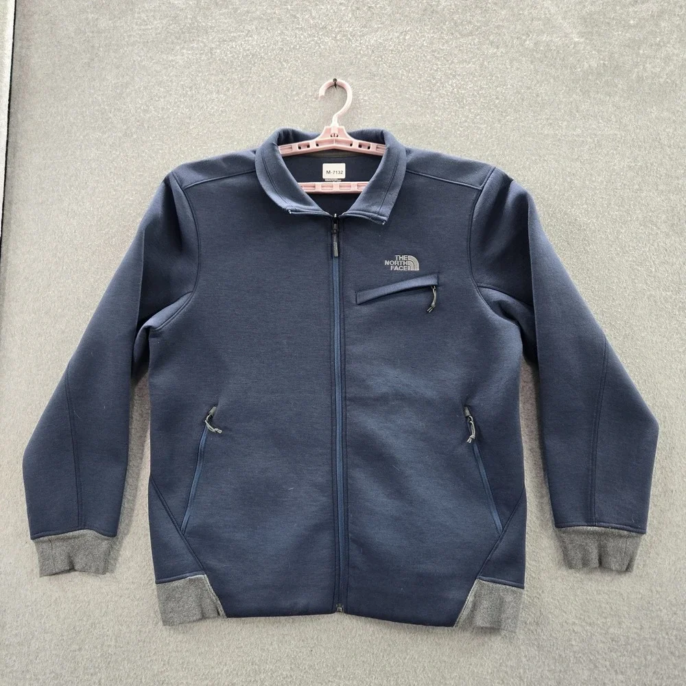 The North Face Men Jacket XL Navy‎ Thermal 3D Logo Zipper Long Sleeve
